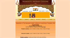 Desktop Screenshot of namasteindiancusine.com